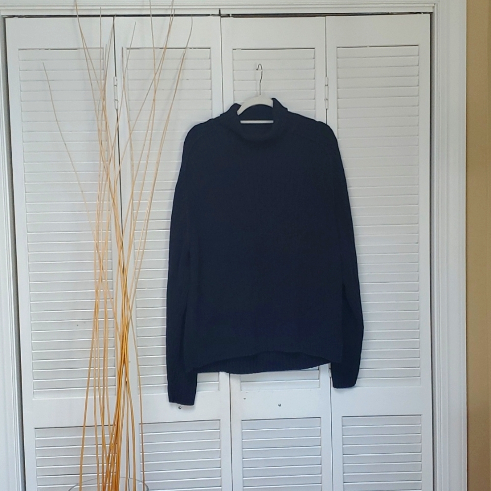 BRANDINI Navy Pullover Cotton Turtleneck Size XXL - Picture 4 of 7